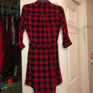 ⭐️SOLD⭐️RED CAMEL PLAID DRESS⭐️